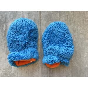 GIGGLE BABY Faux Shearling Fur Boys Girls Mittens Gloves Fleece Lined 6-12m Sz M